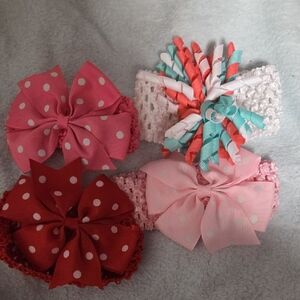 Charming Polka Dot and Ribbon Kids Headbands